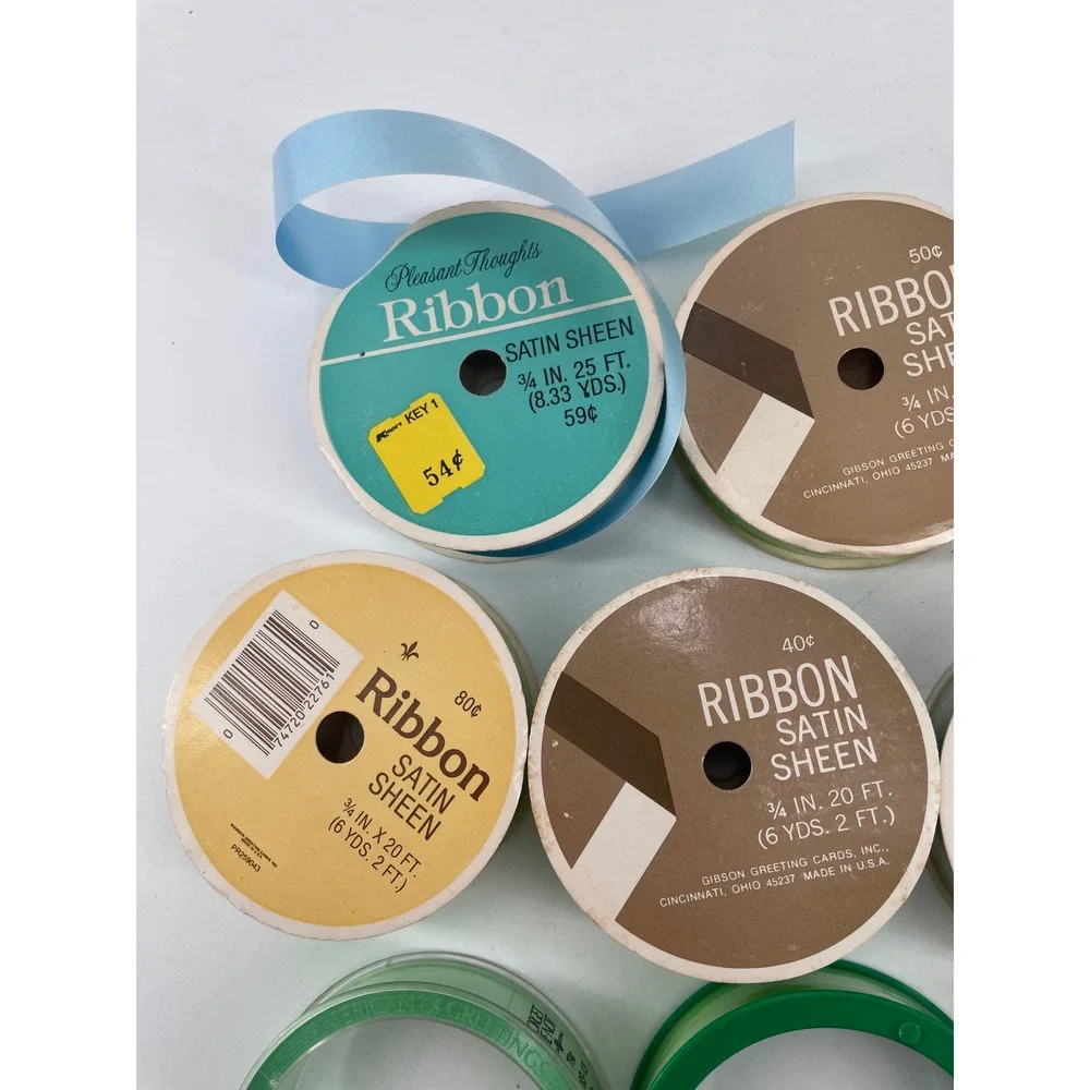 Vintage Quality Ribbon Lot x 21 Various Widths Mixed Craft Bow Making Spools